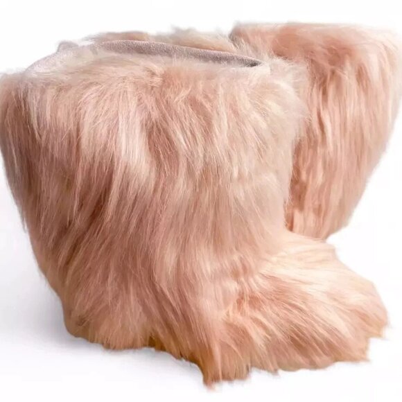 Bearpaw Sasha Pink Sheepskin Fur Wool Warm Mongolian Sherpa Winter Boots 7 - Picture 4 of 7